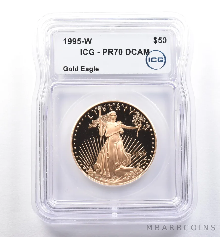 1995-W $50 American Gold Eagle 1 Oz Gold PR70 DCAM ICG