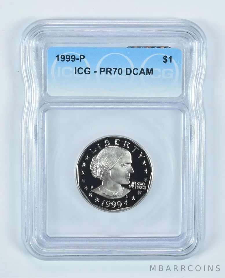 1999-P Susan B Anthony $1 PR70 DCAM ICG
