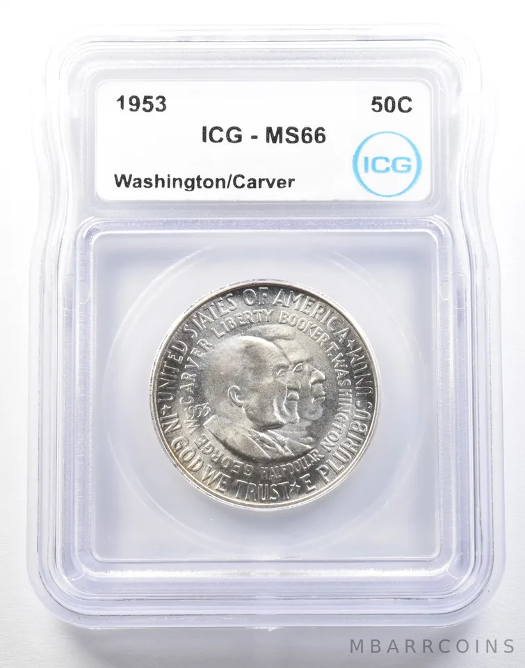 1953 Washington Carver Commemorative Half Dollar MS66 ICG a0143