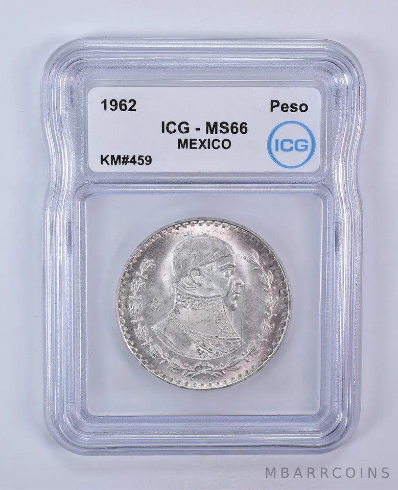1962 Mexico 1 Peso KM#459 MS66 ICG