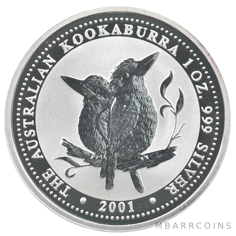 2001 Australia 1 Dollar Silver Kookaburra 1 Oz *6394