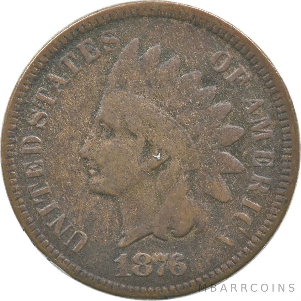 1876 Indian Head Cent a4362