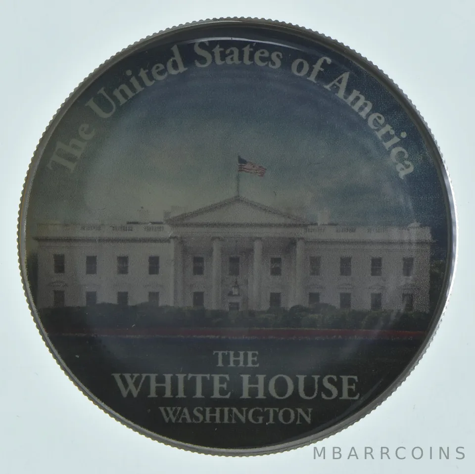 2000-2025 American Silver Eagle White House Colorized
