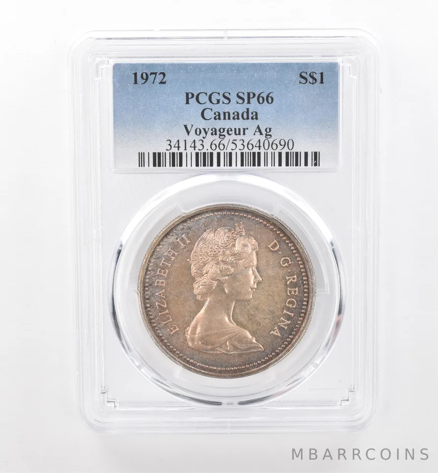 1972 Canada 1 Dollar Silver Voyageur SP66 PCGS Beautiful Tone *1922