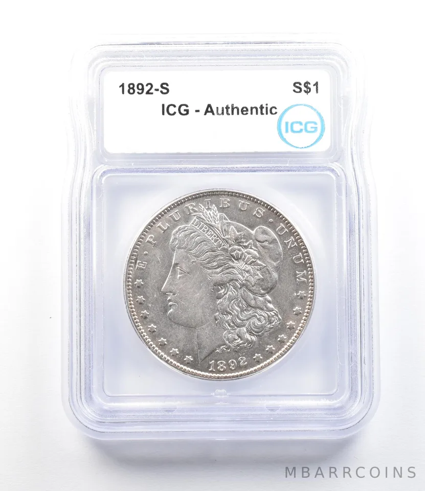 1892-S Morgan Silver Dollar Authentic ICG *9669
