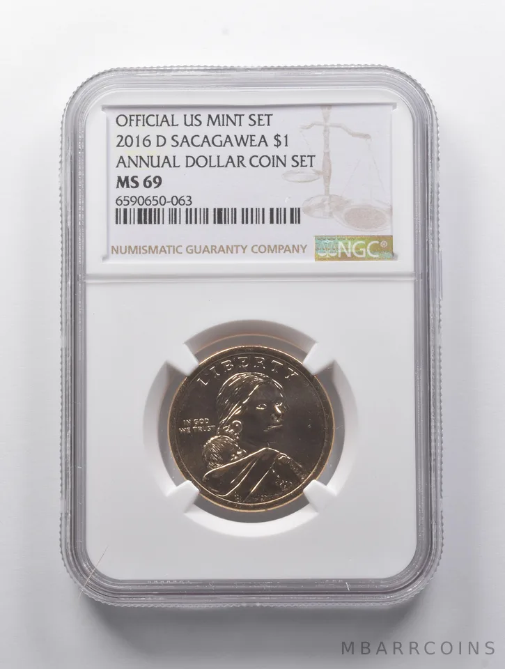 MS69 2016-D Sacagawea Dollar Annual Dollar Coin Set NGC *9034