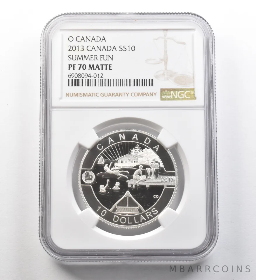 2013 Canada 10 Dollars Silver O Canada Summer Fun PF70 Matte NGC a8248