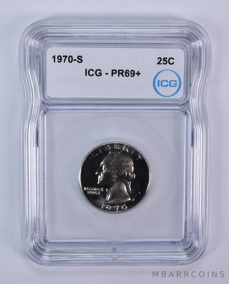 1970-S Washington Quarter PR69+ ICG