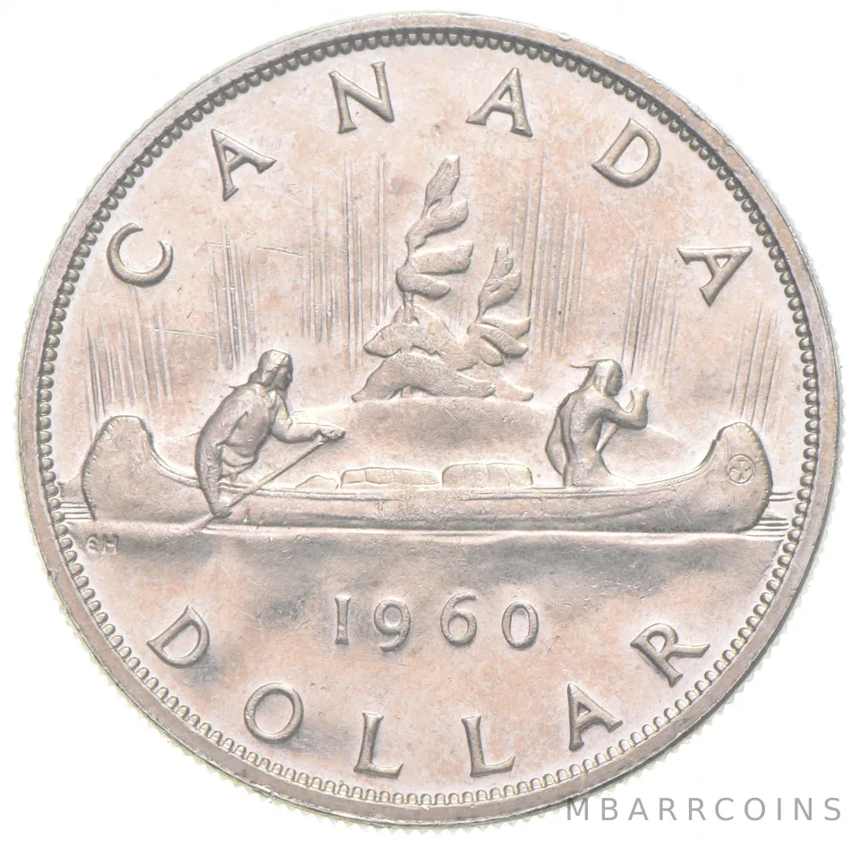 1960 Canada 80% Silver Canadian Silver Dollar