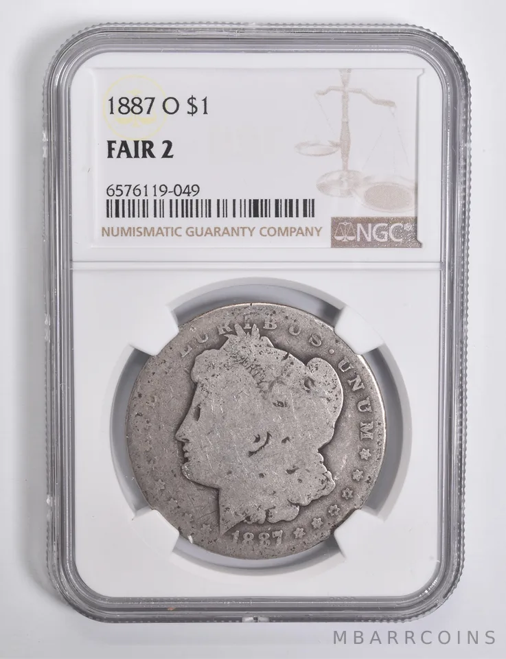 FAIR 2 1887-O Morgan Silver Dollar NGC Lowball Low Ball a4553
