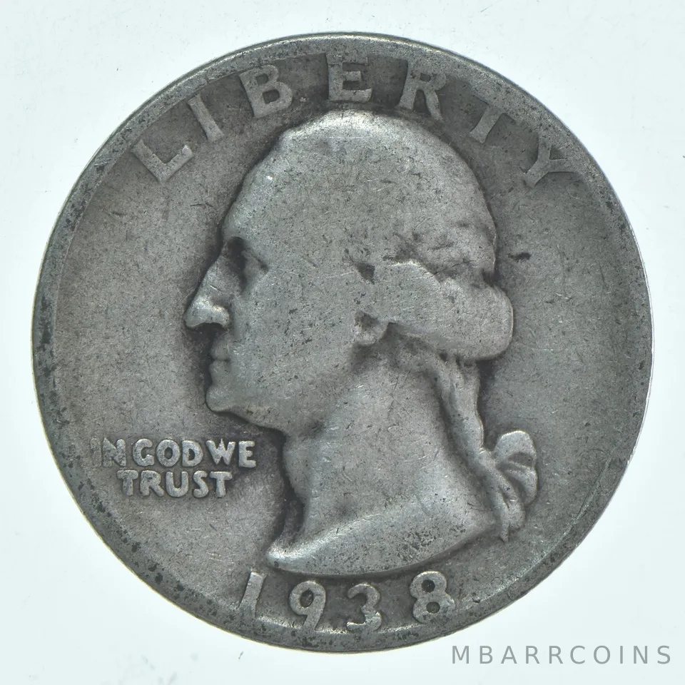 1938-S Washington Quarter Average Circ