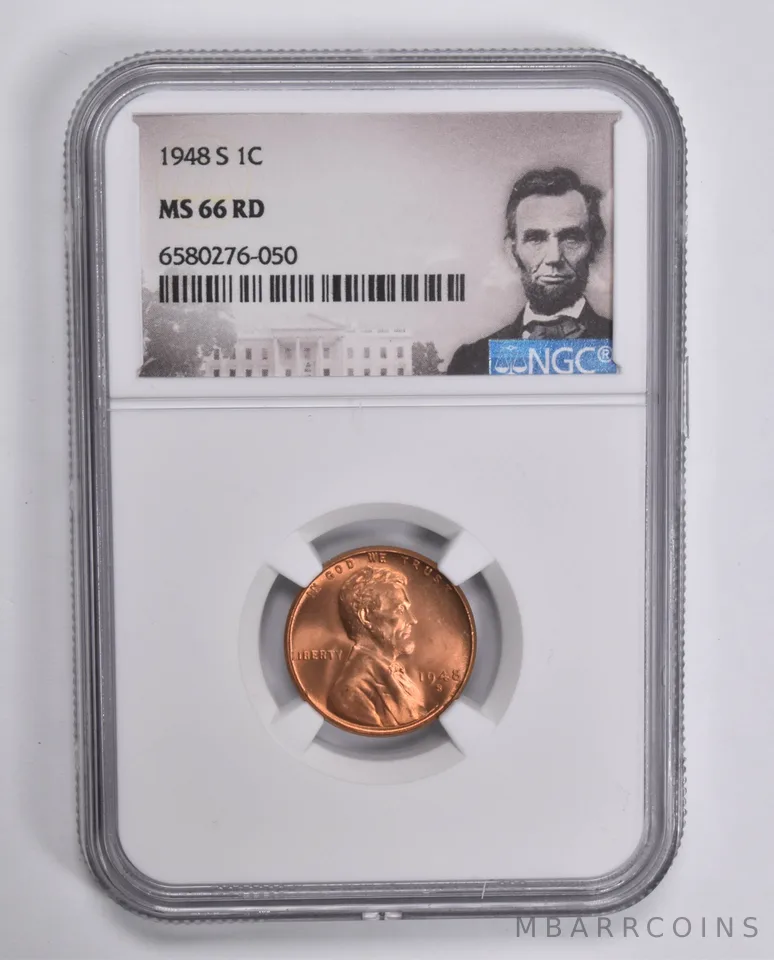 1948-S Lincoln Wheat Cent MS66 RD NGC Special Lbl