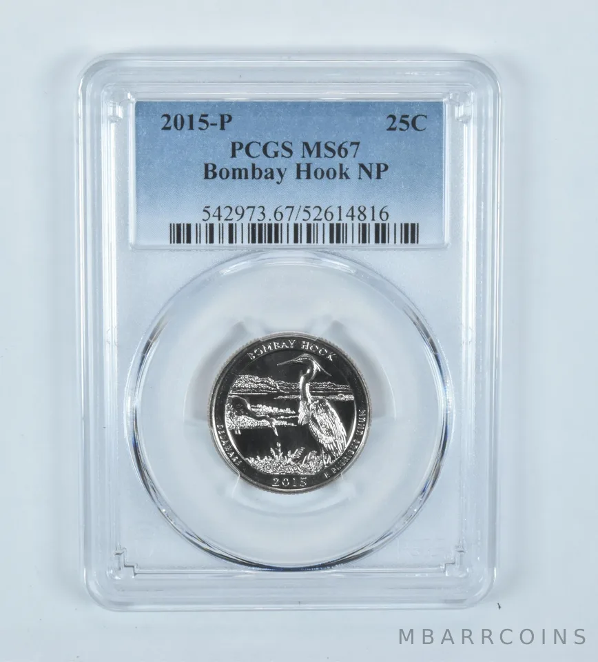 2015-P Washington Quarter ATB Bombay Hook MS67 PCGS