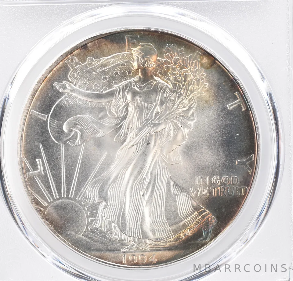 1994 American Silver Eagle MS68 PCGS Beautiful Tone *1162