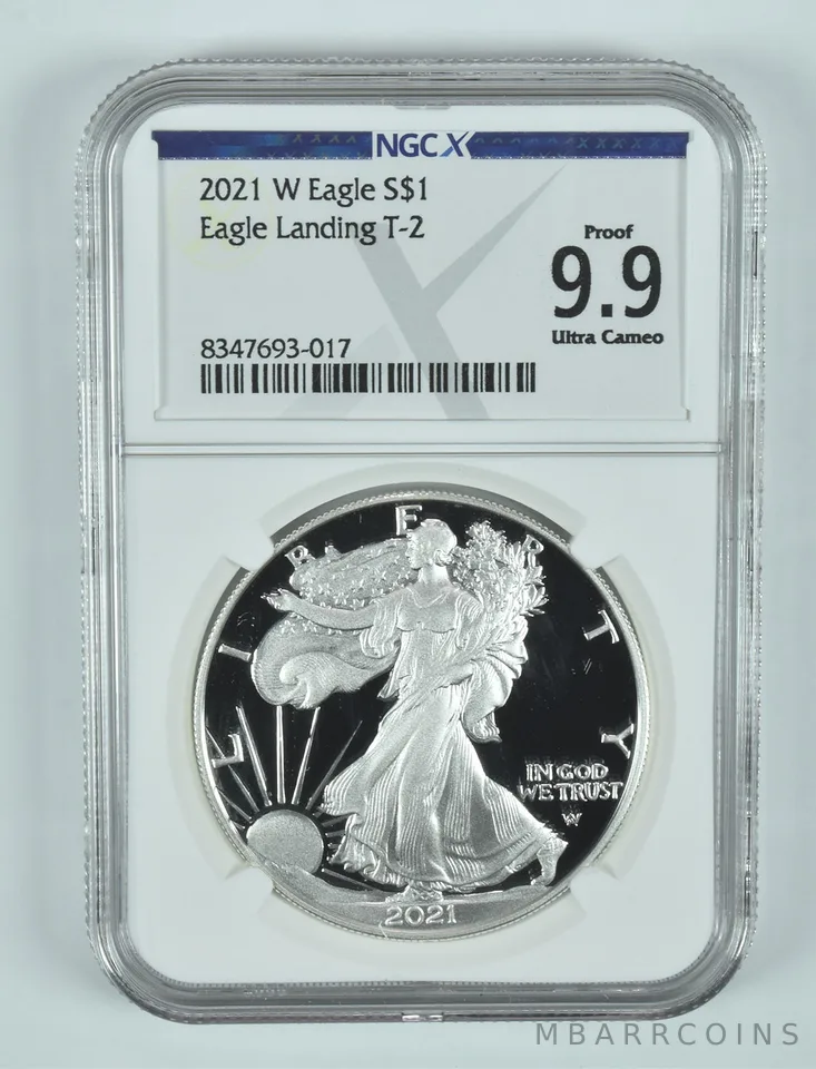 2021-W American Silver Eagle Type 2 Proof 9.9 UCAM NGC X NGCX