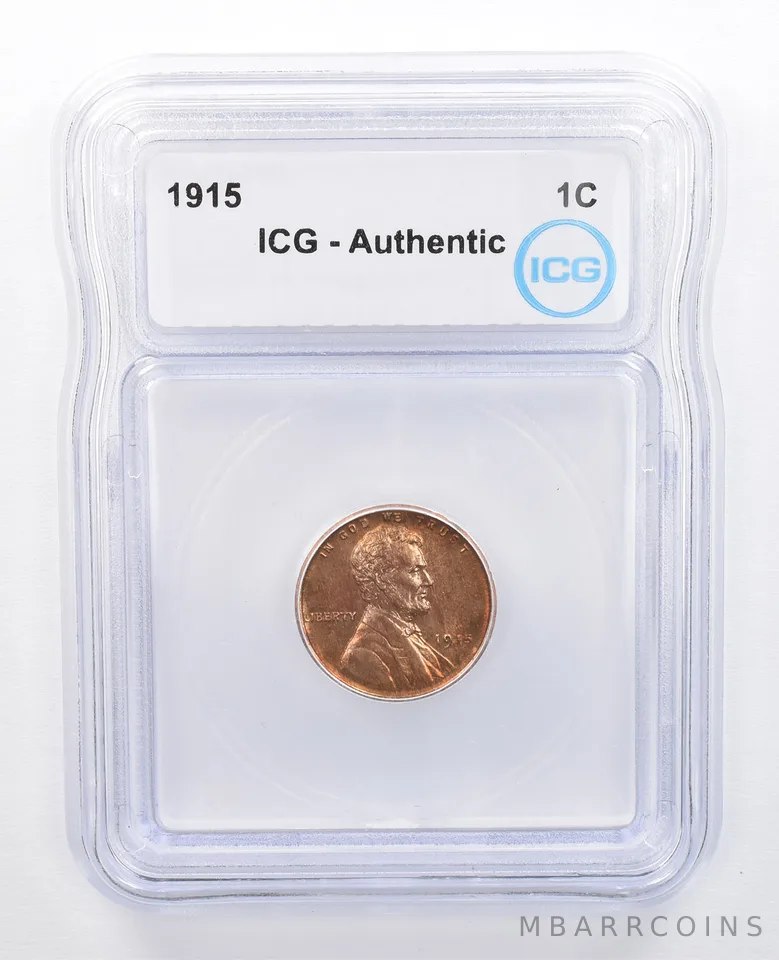 1915 Lincoln Wheat Cent Authentic ICG Beautiful Tone *7634