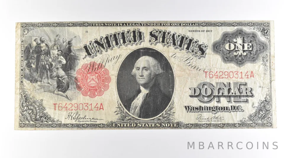 1917 $1 Legal Tender Large Note Red Seal FR#39 *0630