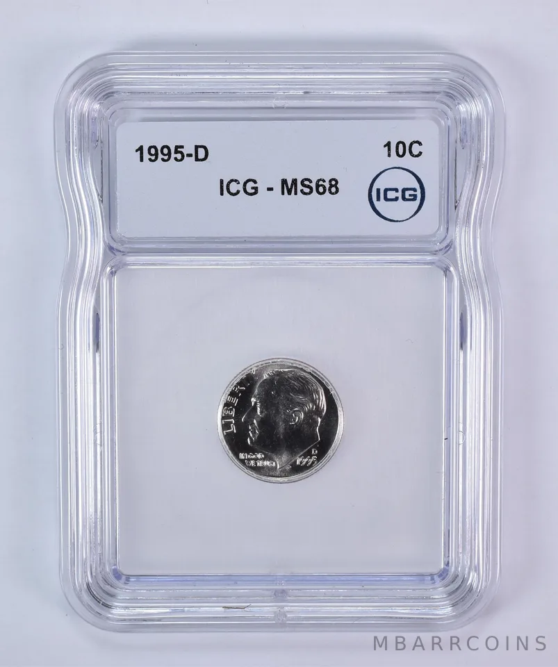 1995-D Roosevelt Dime MS68 ICG