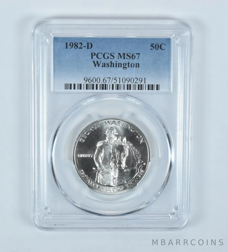 1982-D Washington Commemorative Half Dollar MS67 PCGS