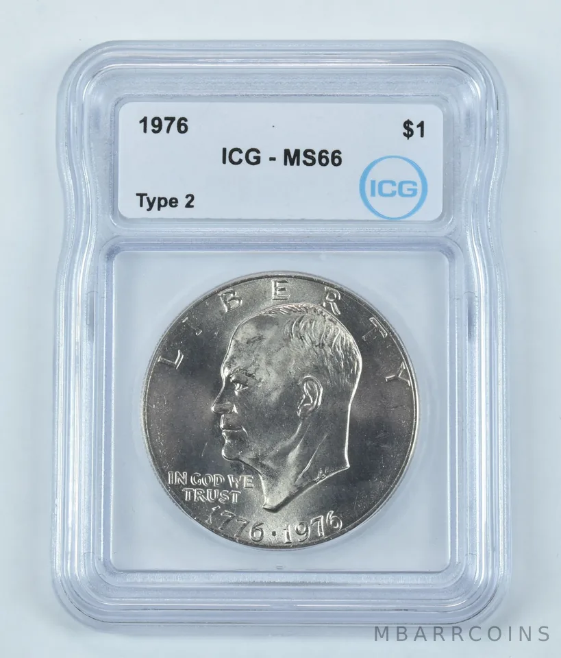1976 Eisenhower $1 Type 2 MS66 ICG
