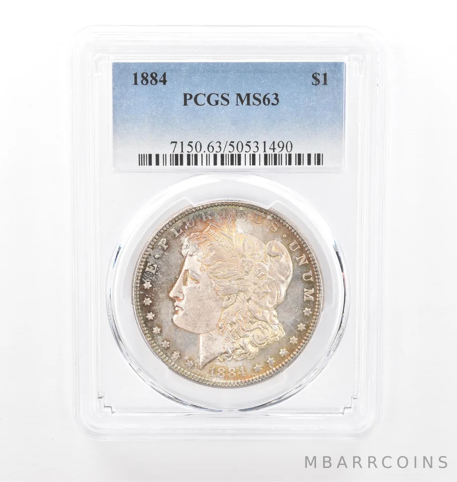 1884 Morgan Silver Dollar MS63 PCGS Beautiful Tone *2087