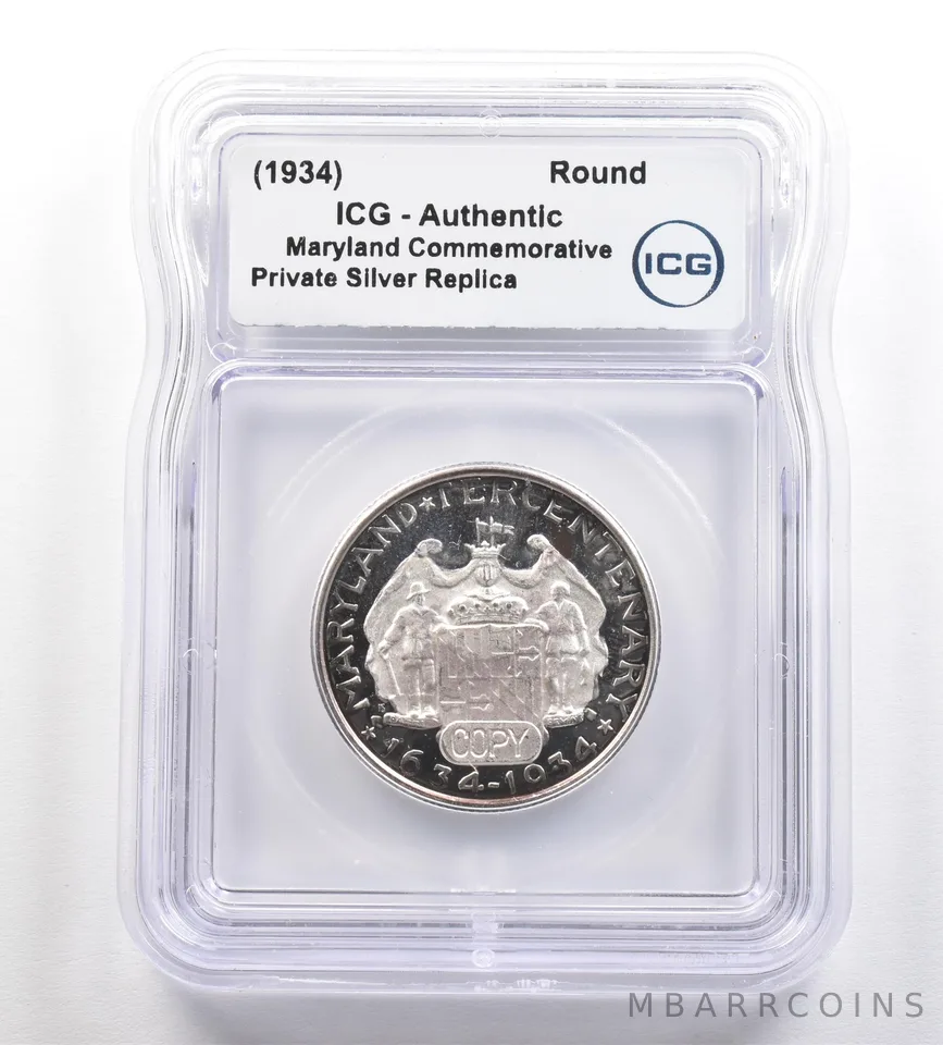 (1934) Maryland Commemorative Gallery Silver Half Dollar ICG *4260