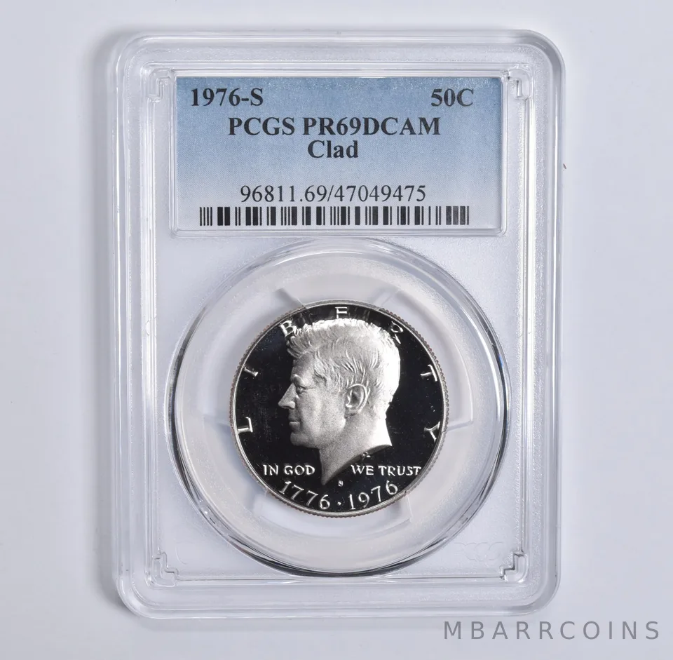 1976-S Kennedy Half Dollar CLAD PR69 DCAM PCGS Blue Lbl