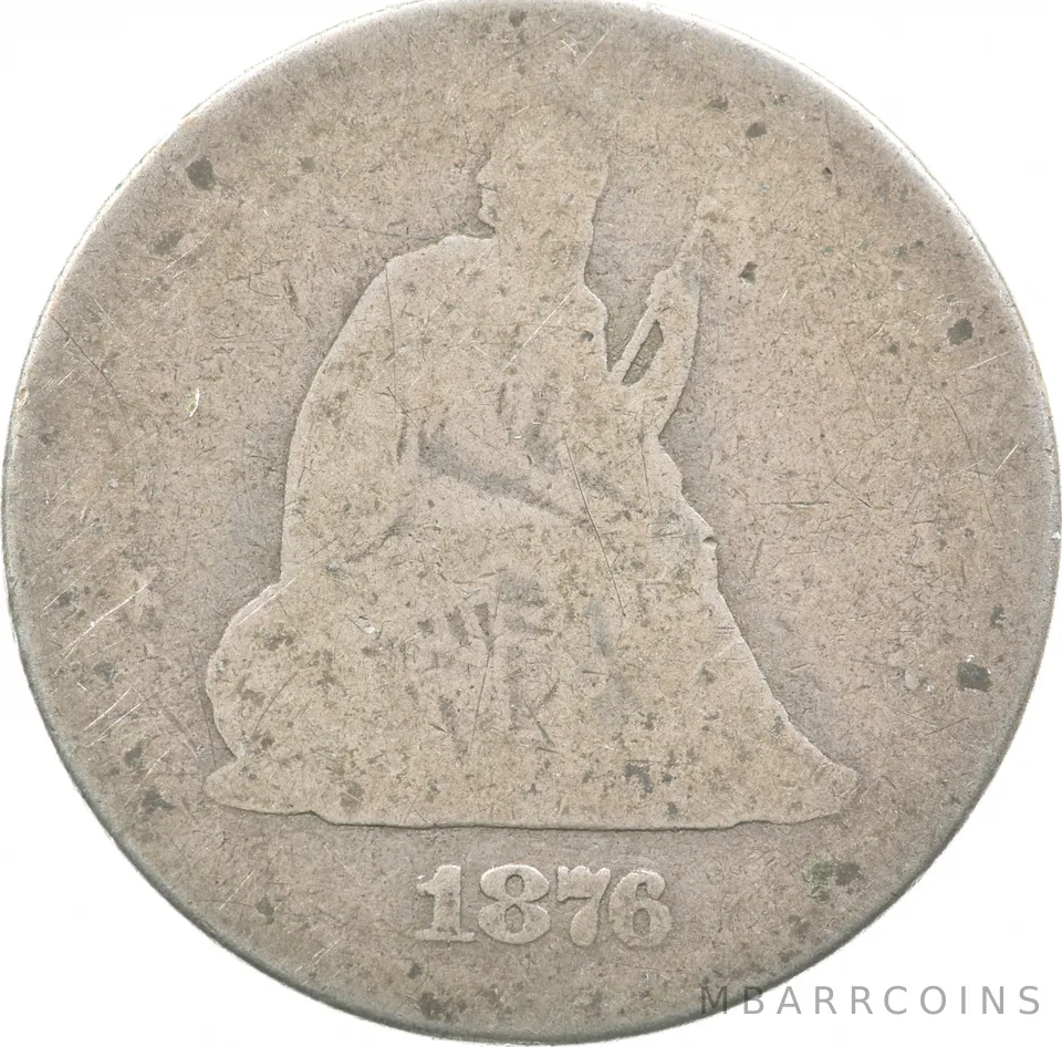 1876 Seated Liberty Quarter Lowball a8949