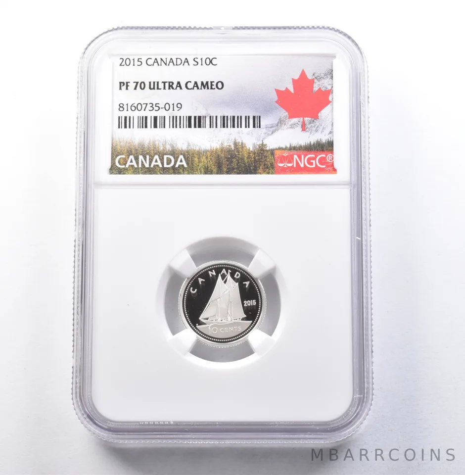 2015 Canada 10 Cents Silver PF70 UCAM NGC *5876