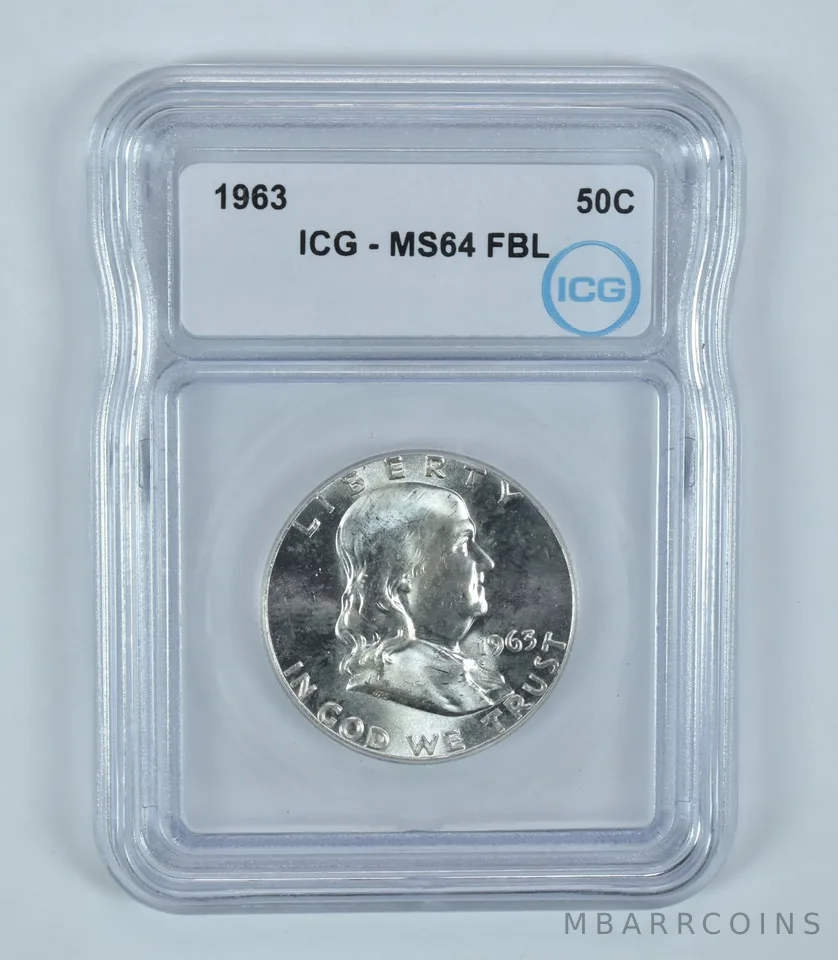 1963 Franklin Half Dollar MS64 FBL ICG