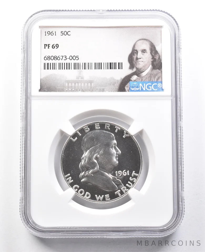 1961 Franklin Half Dollar PF69 NGC Great Contrast Cameo? a1806