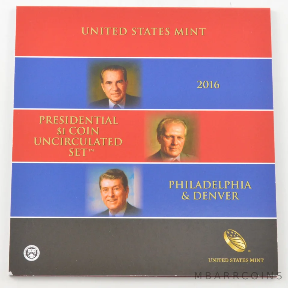 2016 Presidential $1 US Mint Uncirculated P & D 6-Coin SET