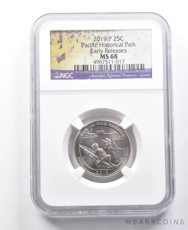 2019-P Washington Quarter Pacific Historical Park Early Releases MS68 NGC *7676