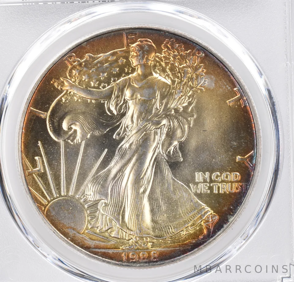 1988 American Silver Eagle MS69 PCGS Beautiful Tone *1144
