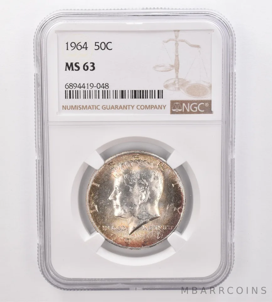 1964 Kennedy Half Dollar MS63 NGC Beautiful Tone *9925