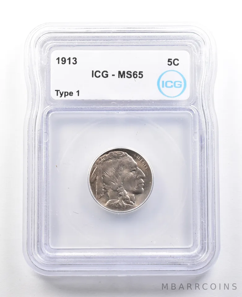 1913 Indian Head Buffalo Nickel Type 1 MS65 ICG a3480