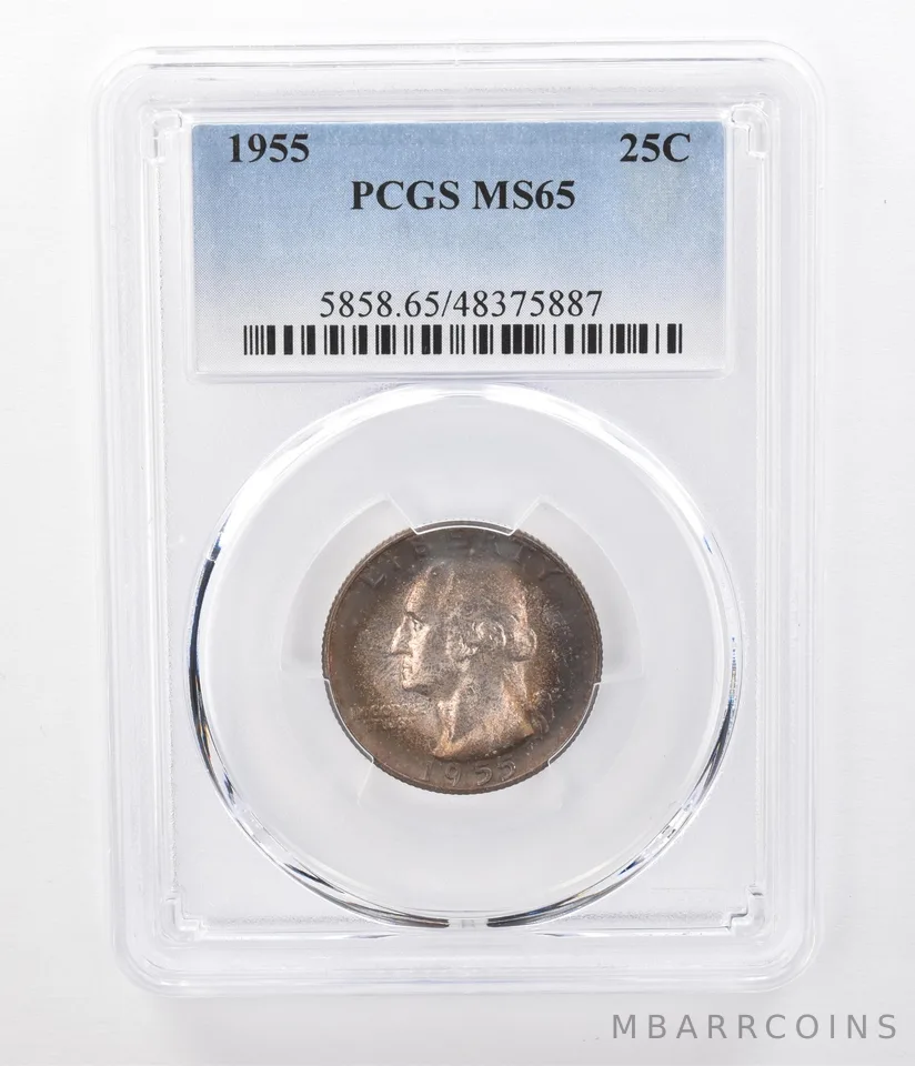 1955 Washington Quarter MS65 PCGS Beautifully Toned a7292