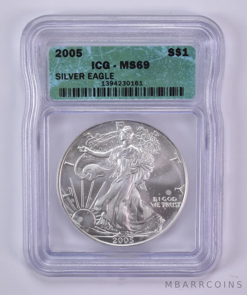 2005 American Silver Eagle MS69 ICG