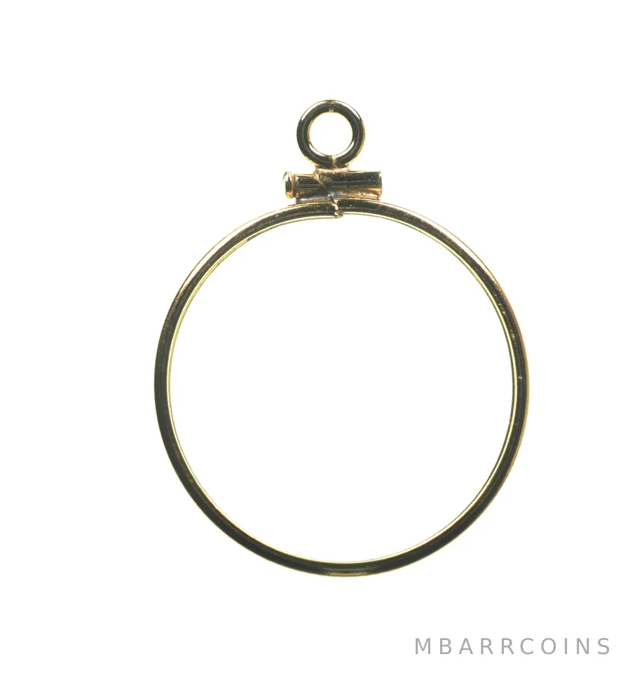 14K 21.2mm Gold Filled US Nickel Coin Bezel Pendant Frame Edge *1323