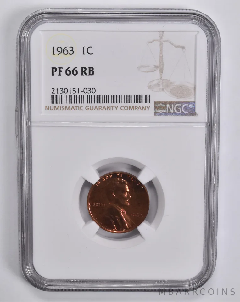 PF66 RB 1963 Lincoln Memorial Cent NGC a5626