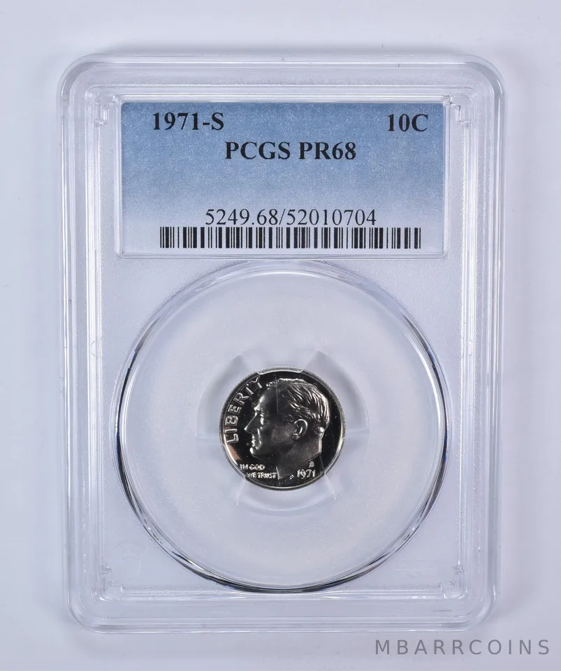 1971-S Roosevelt Dime PR68 PCGS Blue Label