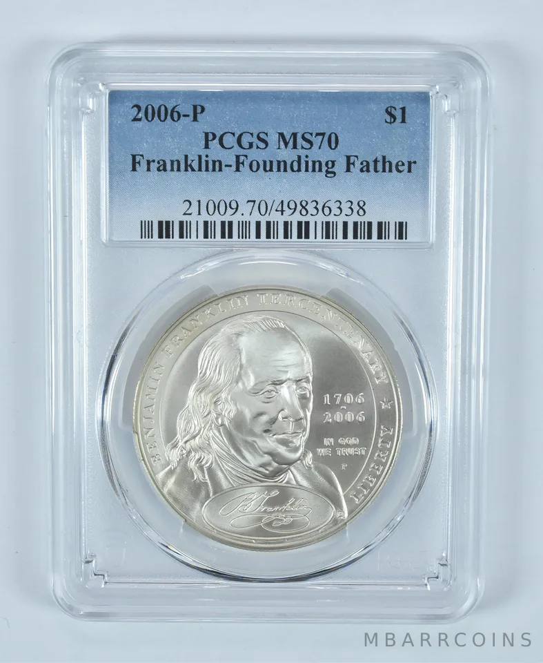 2006-P Ben Franklin Founding Father Commemorative $1 MS70 PCGS