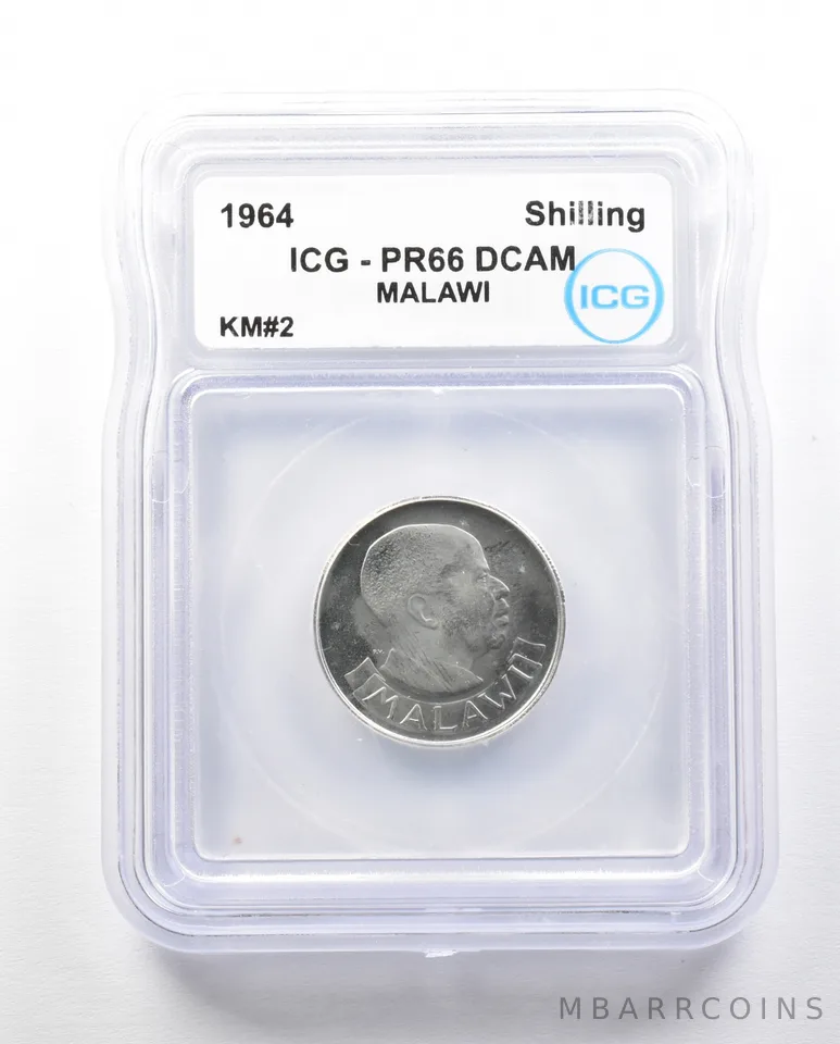 1964 Malawi Shilling KM#2 PR66 DCAM ICG *0497