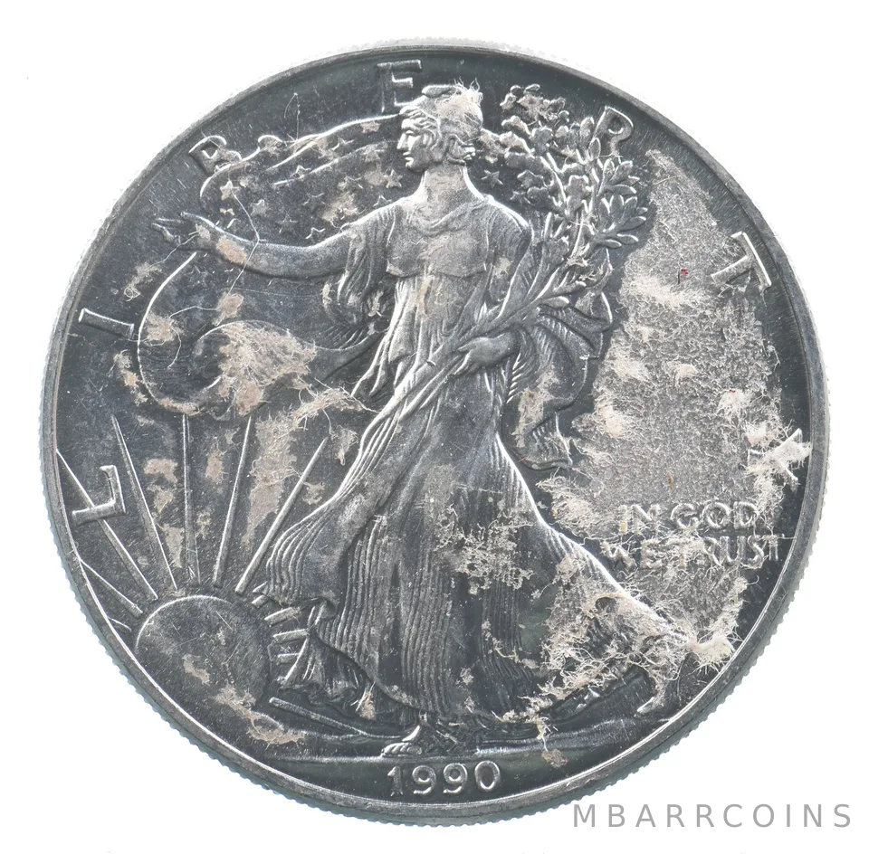Better Date 1990 American Silver Eagle 1 Troy Oz .999 Fine Silver *782