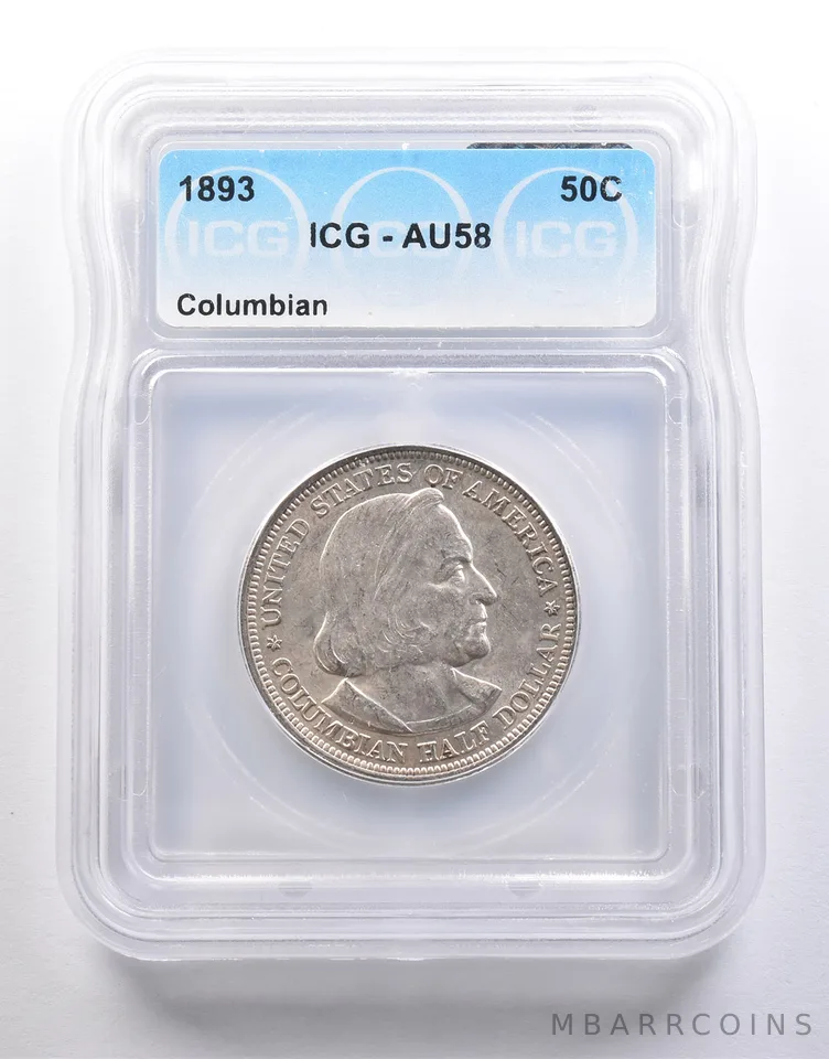 1893 Columbian Exposition Half Dollar AU58 ICG a6612
