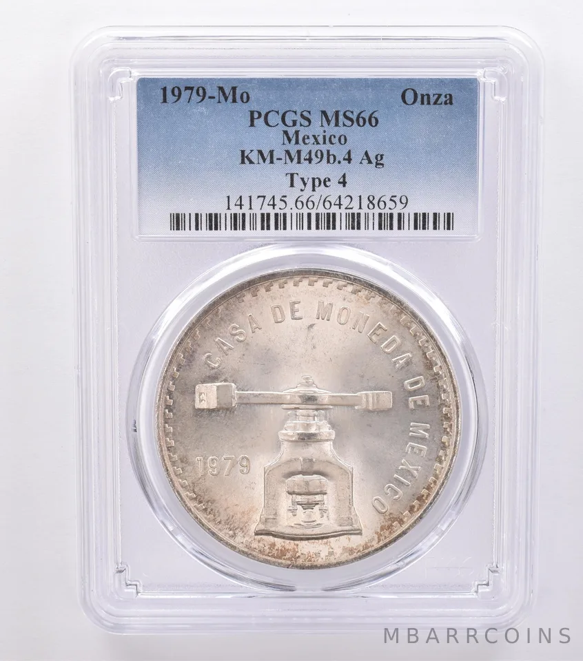 1979 Mo Mexico 1 Onza Type 4 KM-M49b.4 MS66 PCGS Peripheral Tone *8717
