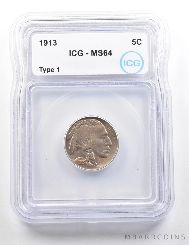 1913 Indian Head Buffalo Nickel Type 1 MS64 ICG *3709