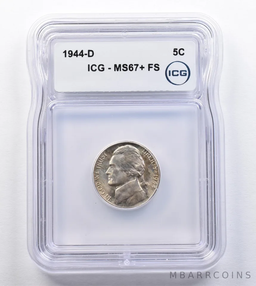1944-D Jefferson Nickel MS67+ FS ICG *2037