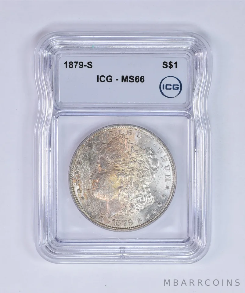 1879-S Morgan Silver Dollar MS66 ICG Beautiful Tone *7987