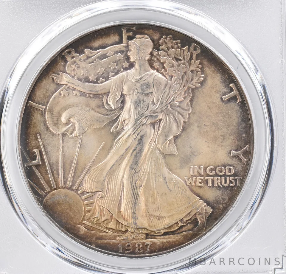 1987 American Silver Eagle MS68 PCGS Beautiful Tone *1238